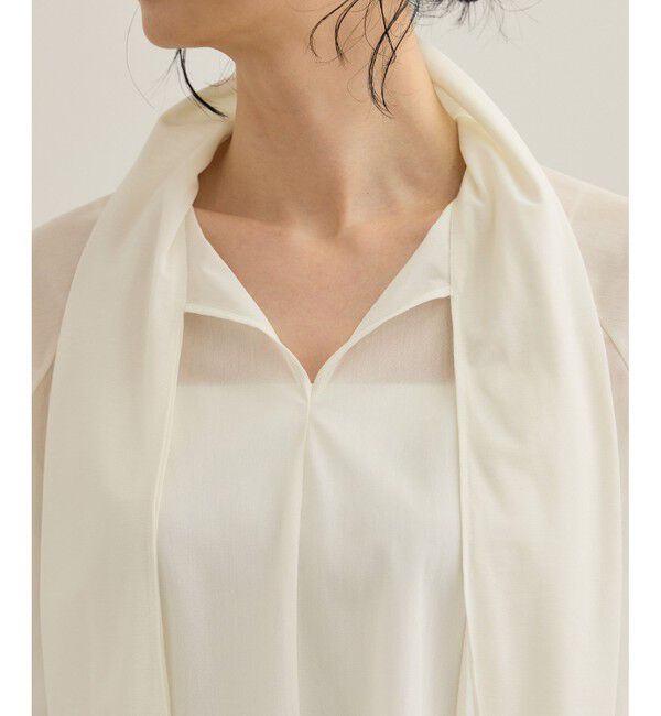 ROPE「【洗える】シアートリコットボウタイブラウス」|Tシャツ・カットソー|