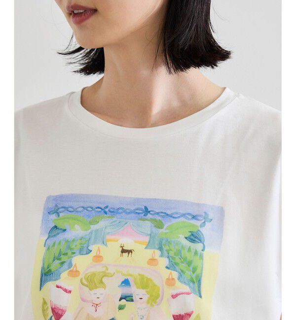 ROPE「【Kei Nagayama for ROPE'】プリント ノースリーブTEE【接触冷感・洗濯耐久あり】」|Tシャツ・カットソー|