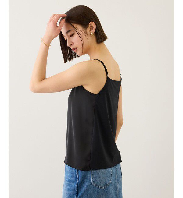 ROPE「サテンコンビジャージーキャミソール/イージーケア」|キャミソール|
