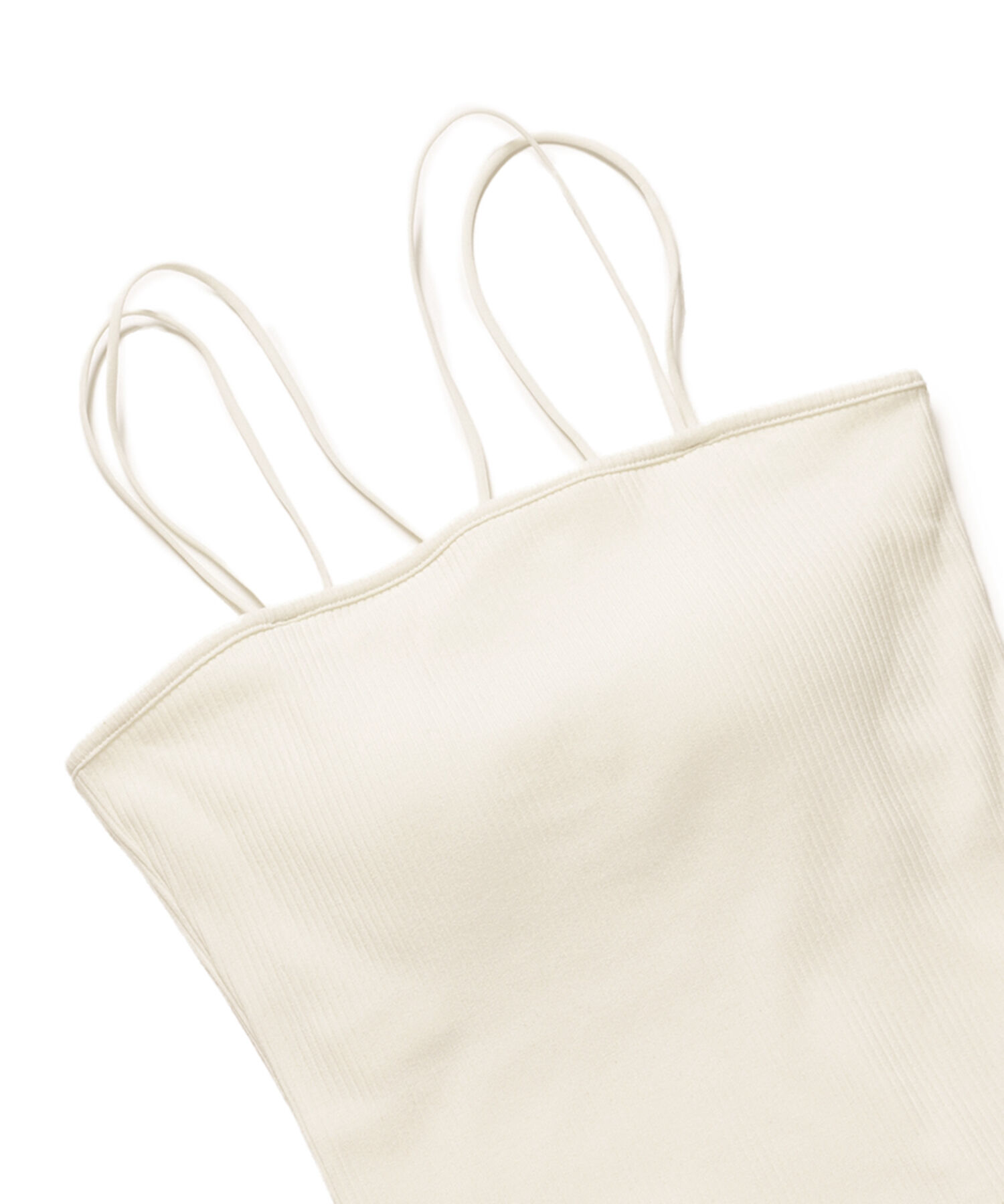 VIS「【選べる着丈】カップ付きロゴ刺繍Wストラップキャミソール【洗える】」|キャミソール|