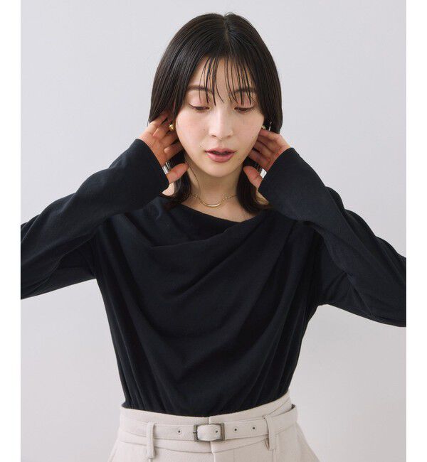 VIS「ドレープオフショルロンT/一部WEB限定カラー・イージーケア」|Tシャツ・カットソー|