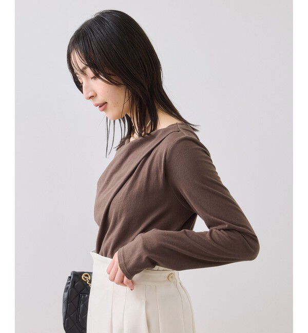 VIS「ドレープオフショルロンT/一部WEB限定カラー・イージーケア」|Tシャツ・カットソー|