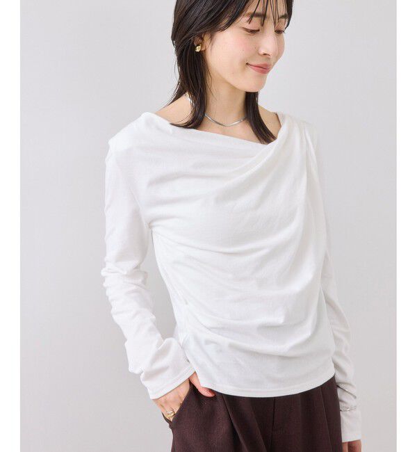 VIS「ドレープオフショルロンT/一部WEB限定カラー・イージーケア」|Tシャツ・カットソー|