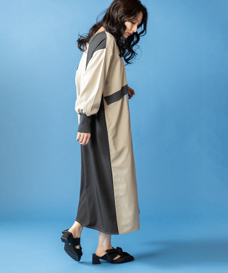  「2WAY配色切替ワンピース」|ワンピース|