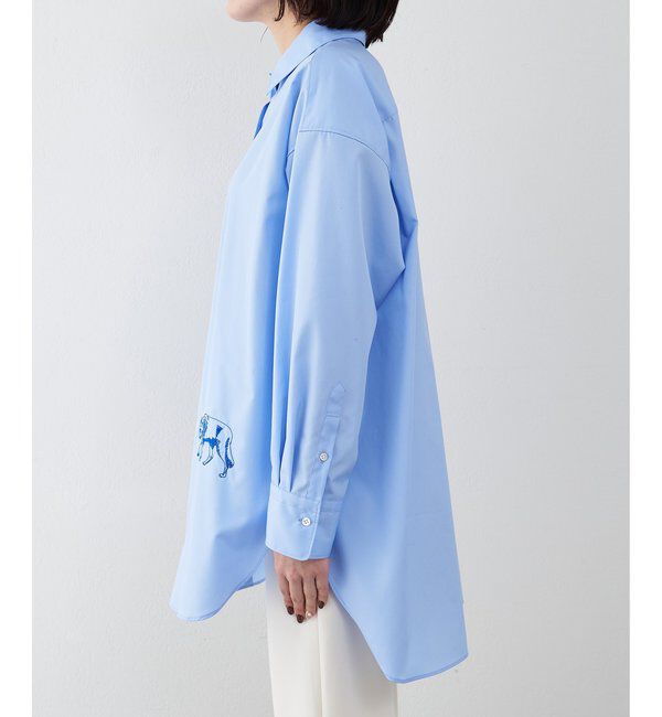  「＜一部カラー期間限定販売＞アニマル刺繍シャツ」|シャツ・ブラウス|