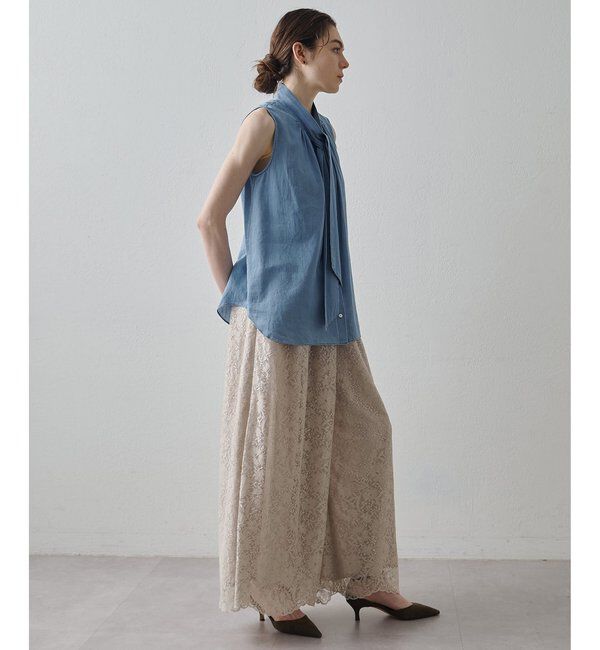 Drawing Numbers「【Drawing Numbers】リネンリバーレースワイドキュロットパンツ」|チノ|