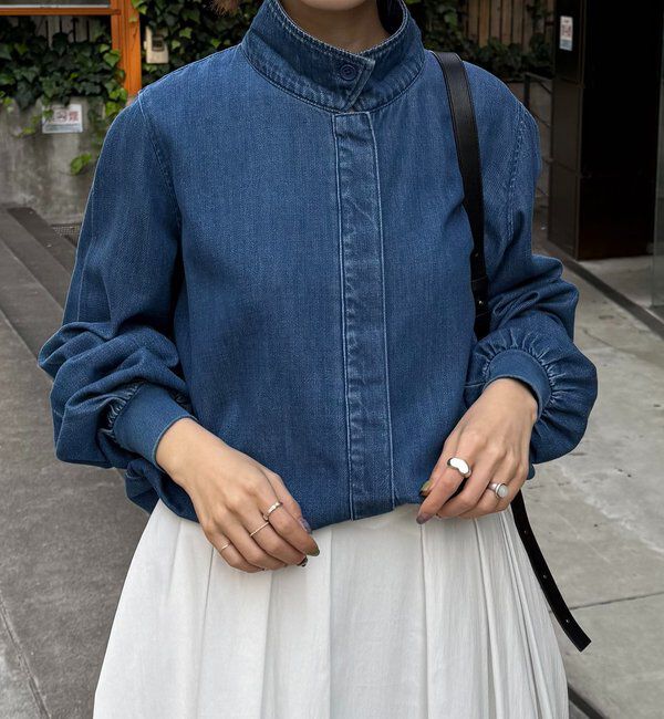  「Q.anos 2WAYデニムシャツ」|シャツ・ブラウス|