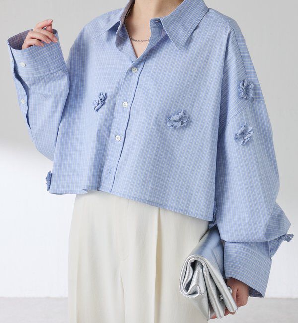  「フラワーモチーフシャツ」|シャツ・ブラウス|