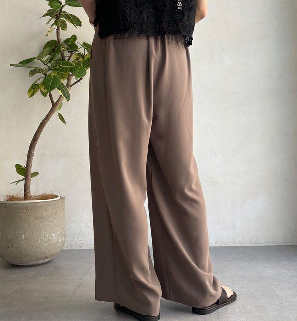  「【累計販売数3万枚突破/21色4サイズ展開！】タックワイドパンツ」|チノ|