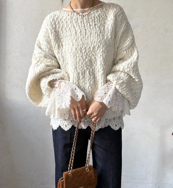  「レースフレアブラウス」|シャツ・ブラウス|