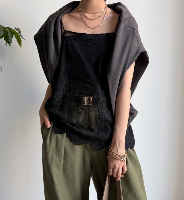  「【新色追加】スカラレースキャミ」|シャツ・ブラウス|