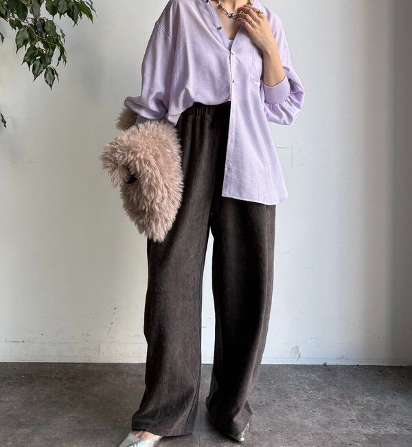  「【新色追加】GOLDボタンVVシャツ」|シャツ・ブラウス|