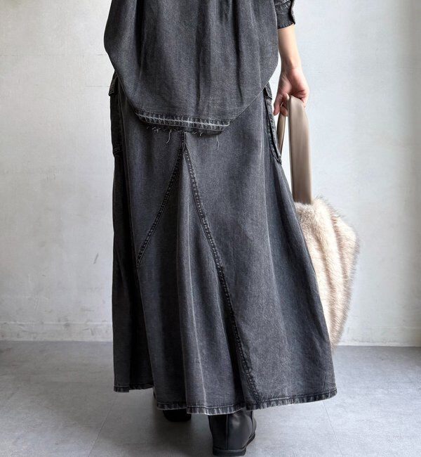  「リヨセルデニムカーゴスカート」|スカート|