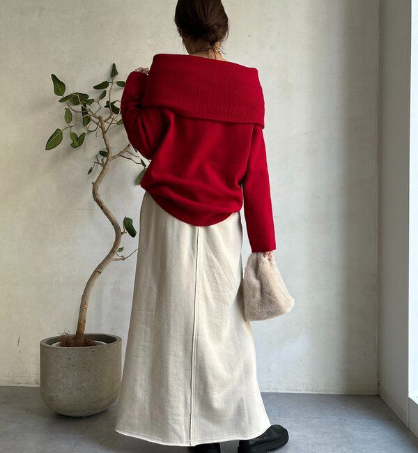  「裏起毛DD刺繍スカート」|スカート|