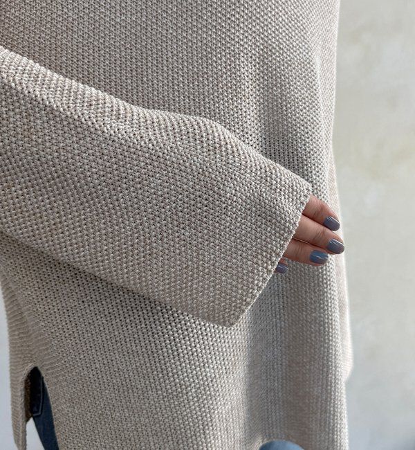  「マーブルヤーン前後2WAYカノコ編みプルオーバー」|ニット・セーター|