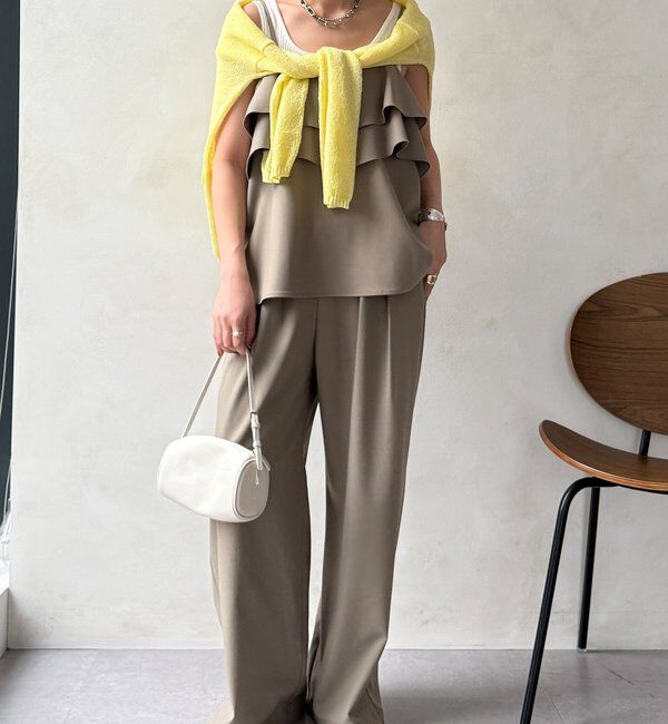  「ドライタッチワイドパンツ」|チノ|