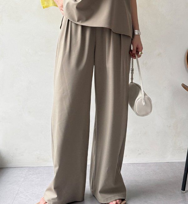  「ドライタッチワイドパンツ」|チノ|