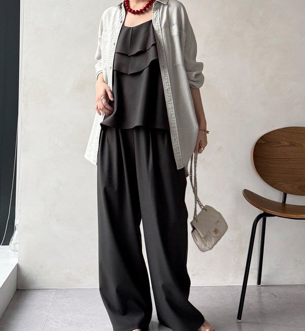  「ドライタッチワイドパンツ」|チノ|