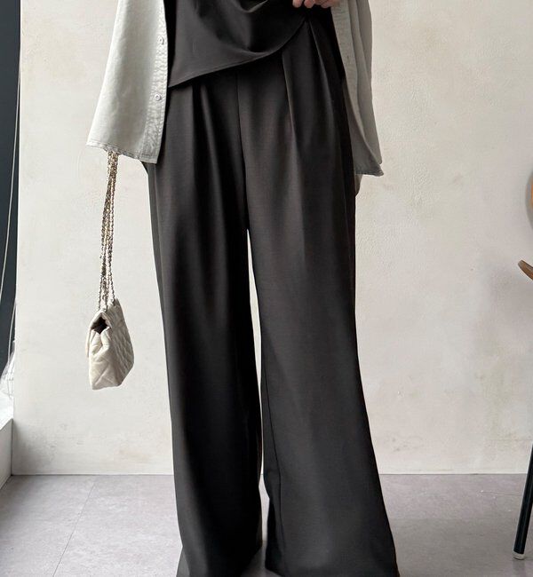  「ドライタッチワイドパンツ」|チノ|