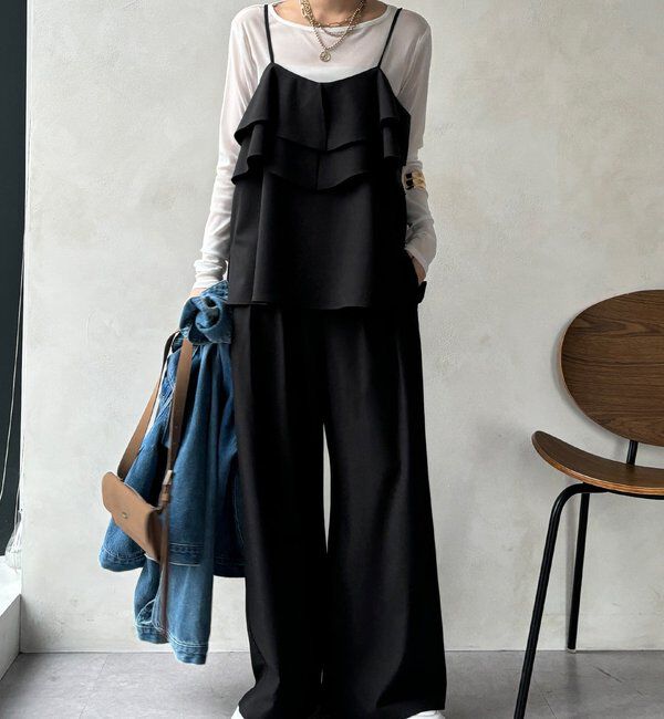  「ドライタッチワイドパンツ」|チノ|