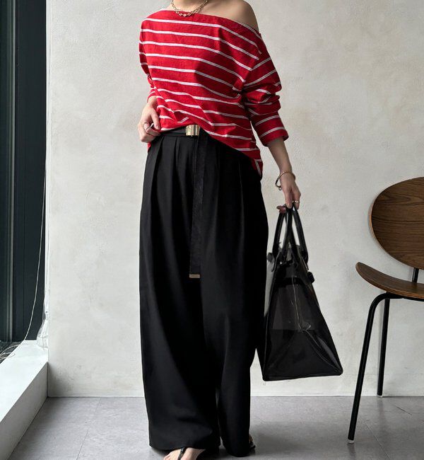  「ドライタッチワイドパンツ」|チノ|