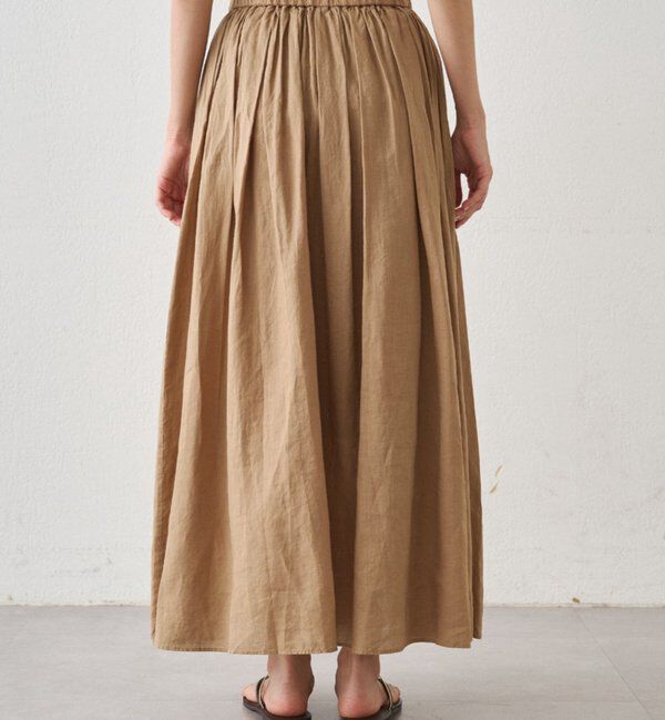  「リネンタックギャザースカート」|スカート|