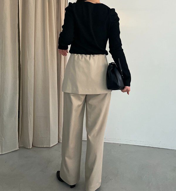  「【低身長サイズあり】ミニレイヤードパンツ」|チノ|