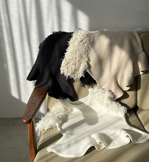  「フリンジペプラムニット」|ニット・セーター|