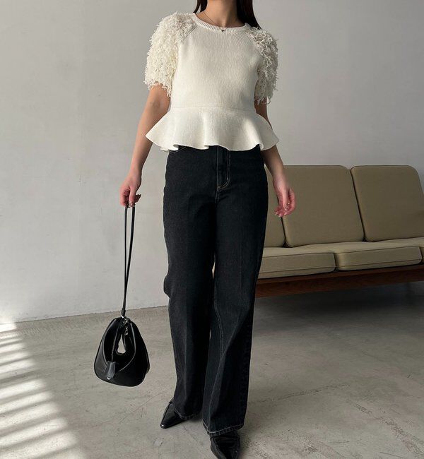  「フリンジペプラムニット」|ニット・セーター|