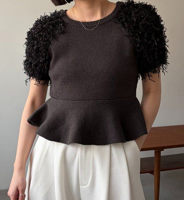  「フリンジペプラムニット」|ニット・セーター|