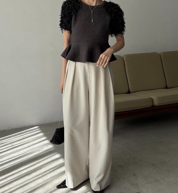  「フリンジペプラムニット」|ニット・セーター|