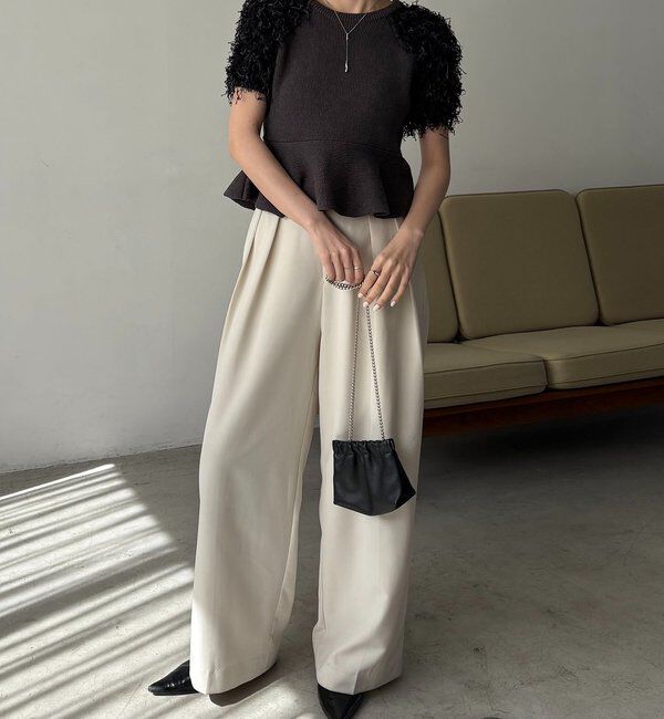  「フリンジペプラムニット」|ニット・セーター|