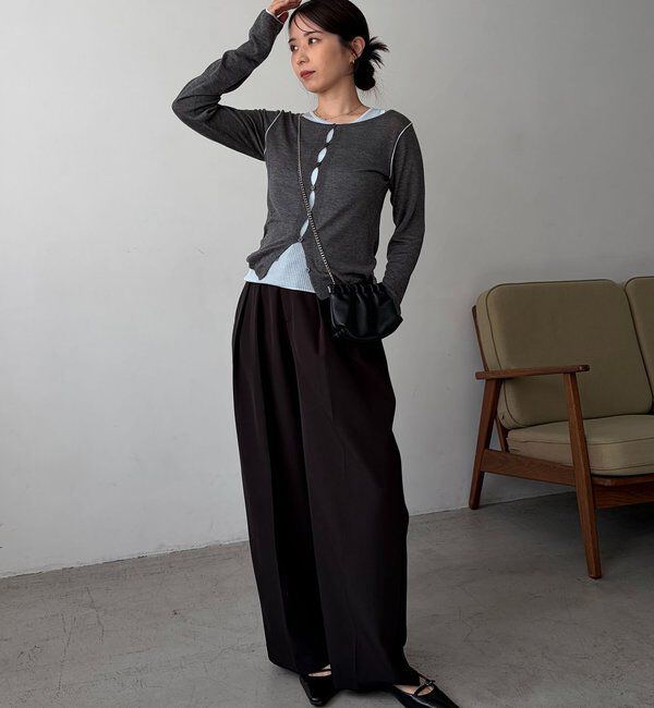  「タンクSETアームラインカーディガン」|カーディガン|