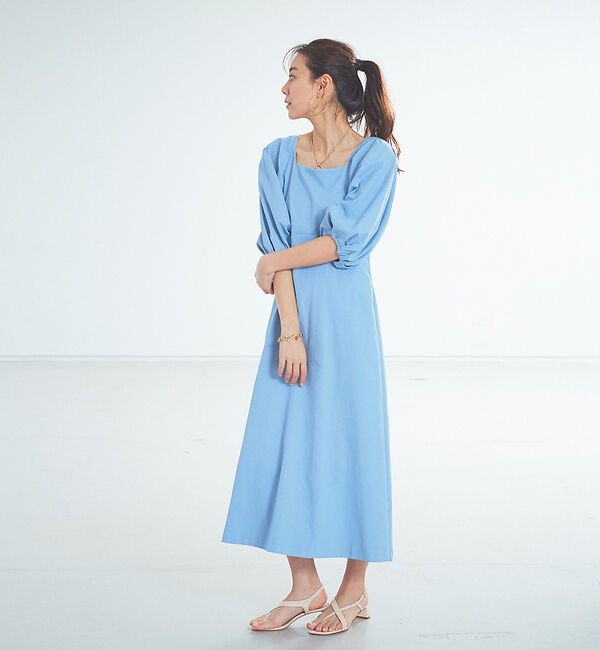 Rouge vif「ボリュームスリーブシェルタリングワンピース」|ワンピース|