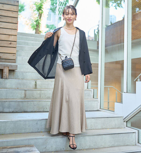 Rouge vif「切替フィブリルマキシスカート」|スカート|