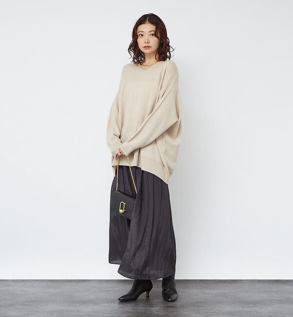 Rouge vif「グロスデシンゴムギャザースカート」|スカート|