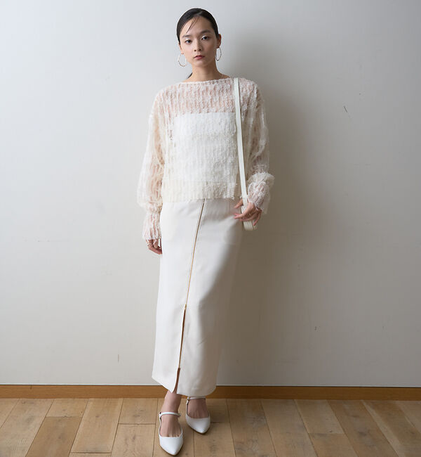 Rouge vif「【一部店舗限定】フロントZIPストレッチハイウエストスカート」|スカート|