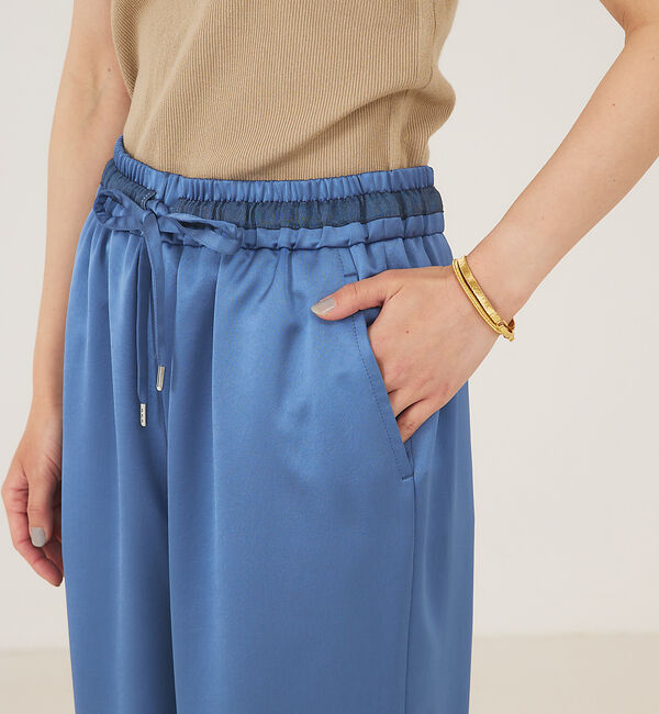 qualite「ヴィンテージサテンドローパンツ」|その他|