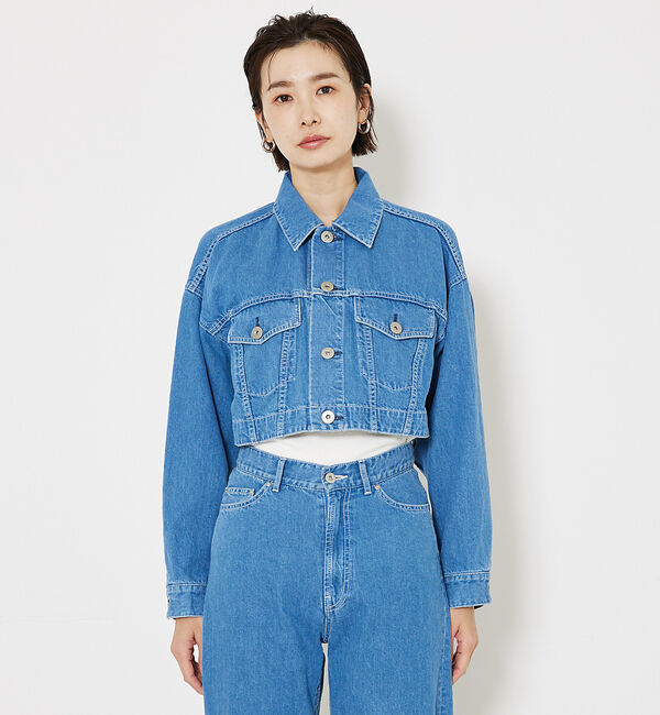 qualite「【大人のデニムJK】コットンリネンデニムショートジャケット/セットアップ対応」|その他|