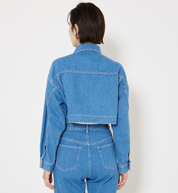 qualite「【大人のデニムJK】コットンリネンデニムショートジャケット/セットアップ対応」|その他|