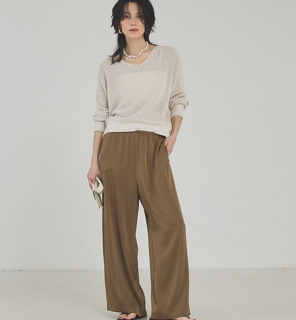 qualite「【接触冷感＆吸水速乾】クールサテンパンツ/セットアップ対応」|その他|