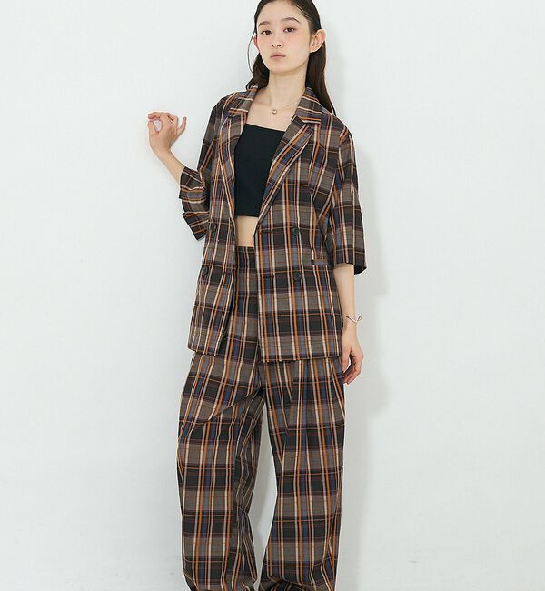 NOMINE「【セットアップ対応】チェック タックパンツ」|その他|