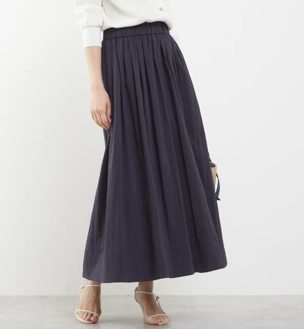 TIARA「ギャザータックスカート（セットアップ可）」|スカート|ネイビー