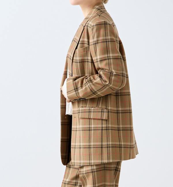 A_「【A_/エース】ウールチェックジャケット」|テーラードジャケット|