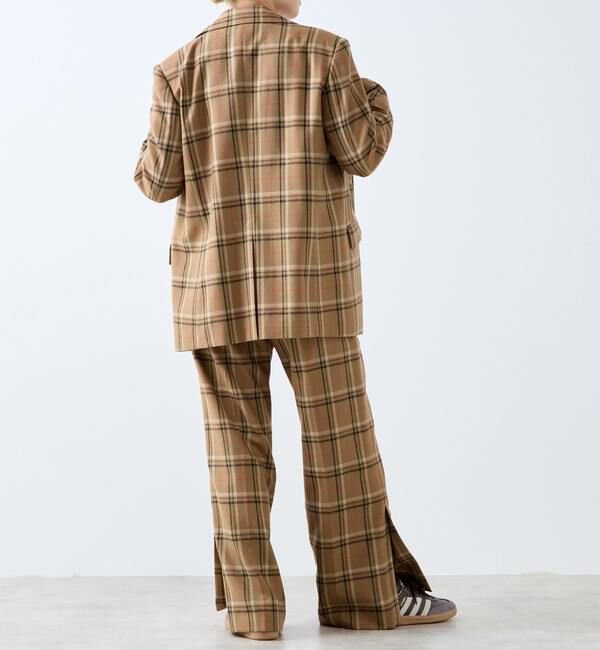 A_「【A_/エース】ウールチェックジャケット」|テーラードジャケット|