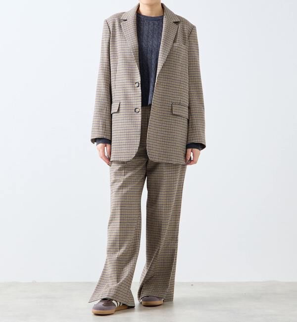 A_「【A_/エース】ウールチェックジャケット」|テーラードジャケット|