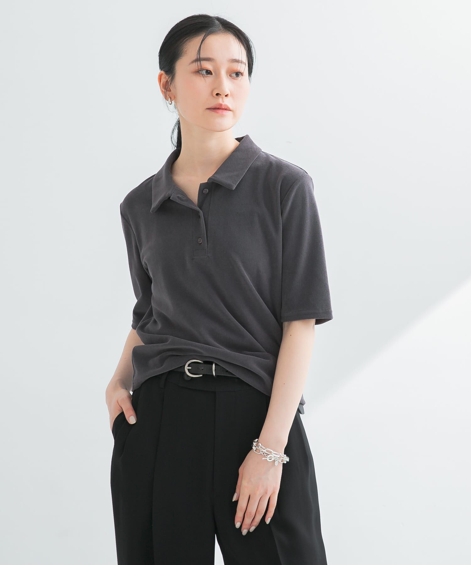 URBAN RESEARCH「パイルポロ衿カットソー」|Tシャツ・カットソー|