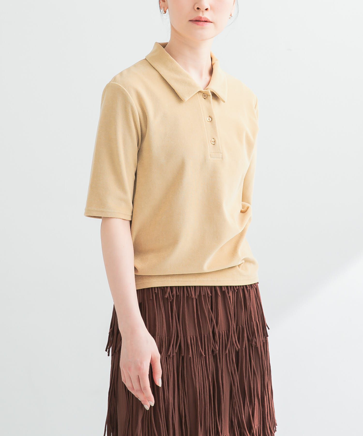 URBAN RESEARCH「パイルポロ衿カットソー」|Tシャツ・カットソー|