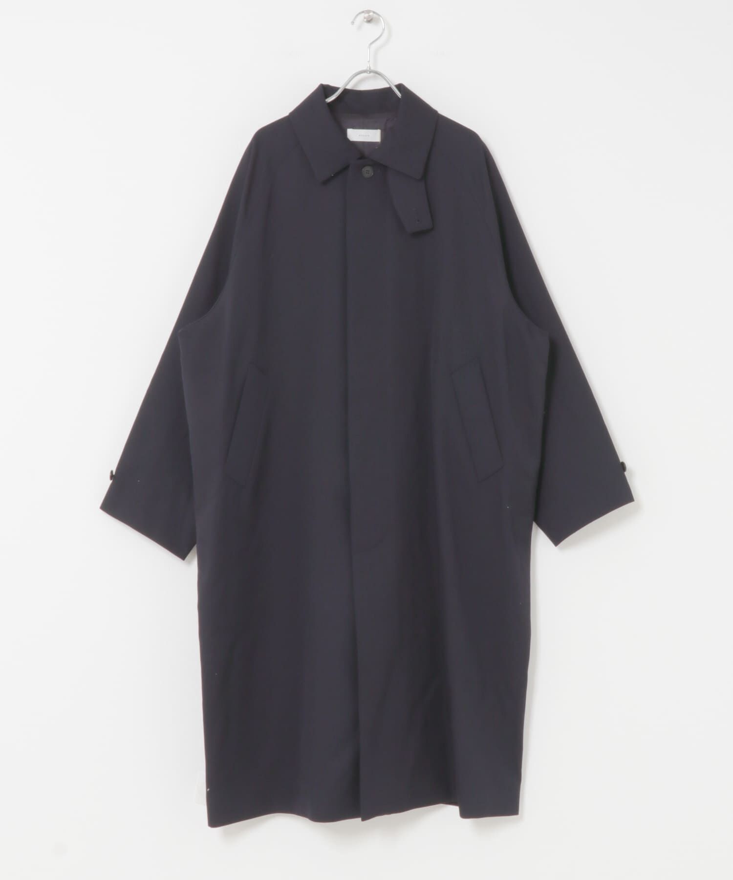 かぐれ「ウーステッドウールコート」|ノーカラーコート|