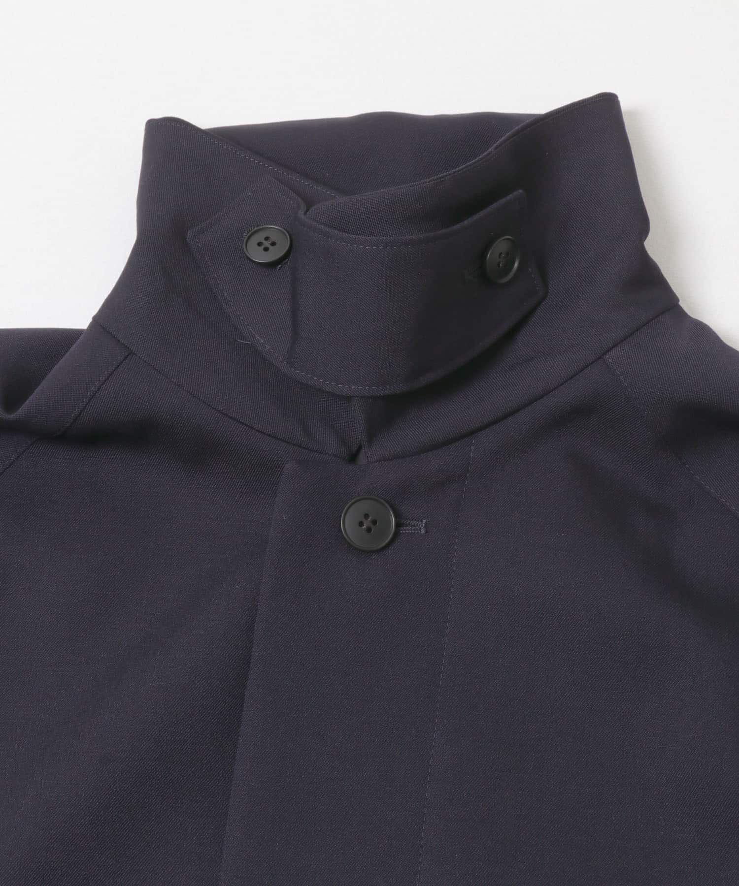 かぐれ「ウーステッドウールコート」|ノーカラーコート|